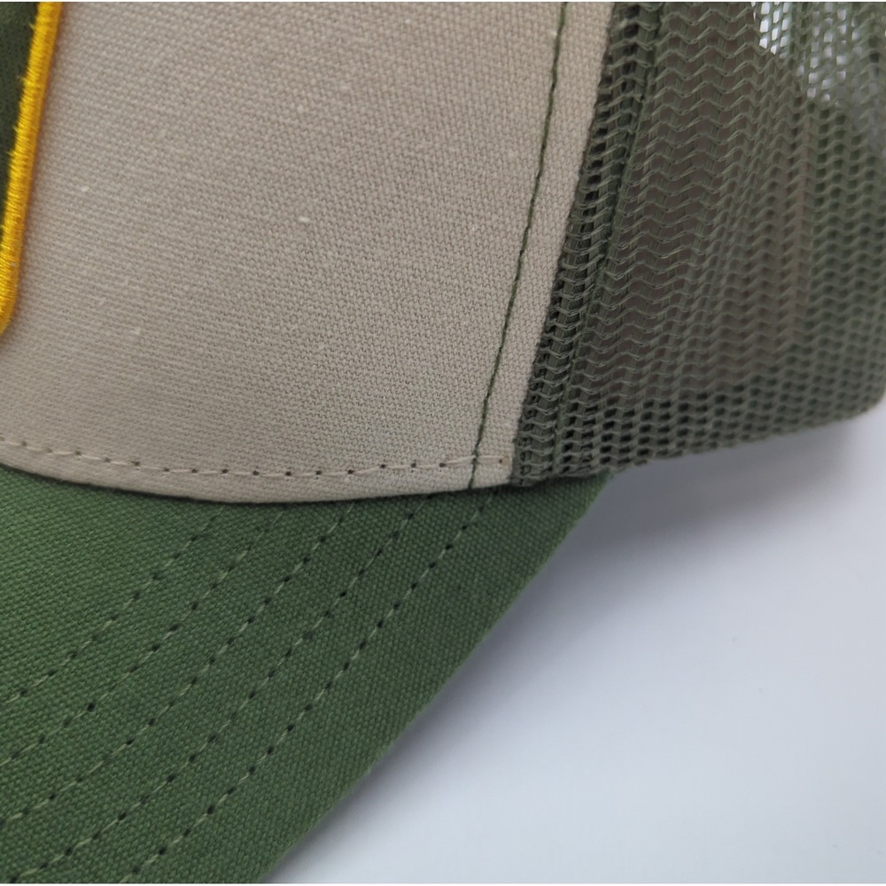 Smokey Bear Only You Prevent Wildfires Trucker Hat Mesh Snapback Green Cream NEW - Picture 5 of 12